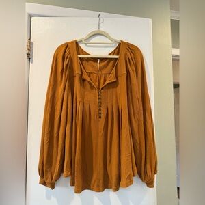 Free People Golden Blouse